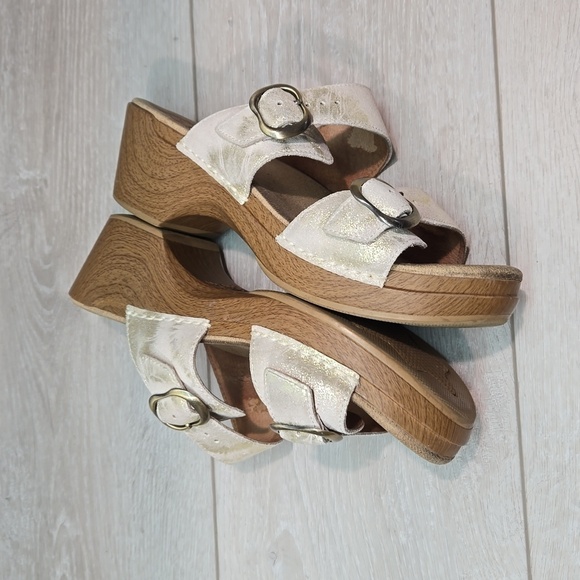 Dansko Women Leather Straps Heels Platform shoes Sandals sz 38/7.5-8 - Picture 9 of 14